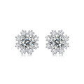 wholesale 925 Silver Ear Stud Ice Snow Secret Realm Crystal Earrings CZ Ear Jewelry Source Live Broadcast Moissanite In Stock Dropshipping-0-5