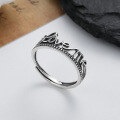 wholesale S925 Sterling Silver Double Layer English Letters Love Me Ring Sweet and Cool Style Niche Fashion Temperament Versatile Ring-0-0