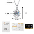 S925 Silver Petal Mini Pearl Moissanite Necklace, Original Design-0-5
