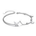 wholesale S925 Sterling Silver Double Layer Butterfly Bracelet for Women, Minimalist Luxury, Exquisite Semi-Bangle Cuff, High-End Sense Jewelry-0-4