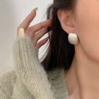 wholesale 925 Sterling Silver Matte Brushed Arc Stud Earrings for Women, French Ins Style Handmade High-End Heavy Work Earrings-Sterling silver