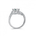 Silver Moissanite Ring, Four-Prong Leopard Head Cross-Border Luxury Setting-0-1