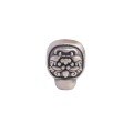 wholesale 999 Sterling Silver Gourd Three-Pass Integrated Bracelet Necklace Spacer Beads Buddha Head Beads DIY Handheld Accessories-0-4