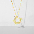 wholesale S925 Sterling Silver Women's Versatile High-End Niche Horseshoe Series Pendant Necklace, Drop Shipping Available-0-1
