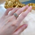 wholesale S925 silver new lightweight luxury style BuBu hollow floral retro ring high-end jewelry-0-3