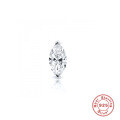 wholesale S925 Sterling Silver Single Marquise Cut Diamond Threaded Ear Cuff for Cartilage, a Trendy and Creative Earring-0-4