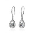 S925 Silver Moissanite Earrings, Teardrop Shape, Fine Craftsmanship-0-4