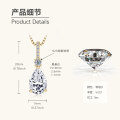 Sterling Silver Fashion Pendant Necklace with Moissanite-0-19