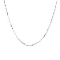 wholesale S925 Sterling Silver Trendy Square Link Chopard Fox Tail Chain Necklace for Women, Hip-hop Cool Collarbone Piece-375FL/bright silver about 8.1g 925 silver