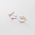 wholesale Metal: s925 Wave spiral earring for women, Korean style small fresh fashion, sweet and girly ear accessory G2714-0-3
