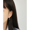 wholesale S925 silver Korean version O-shaped earrings, ins new style, simple and elegant, versatile earrings for women-0-3