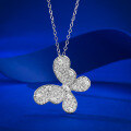 wholesale S925 Silver Butterfly Pendant for Women, Fresh and Sweet Style, Live Streaming Edition, 45+5-0-5