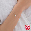 wholesale 925 Sterling Silver Heart-shaped Polished Daily Wear Bracelet for Women, Korean Simple Style-0-2