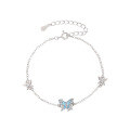 wholesale Metal Material: S925 Sterling Silver Galaxy Butterfly Dream Luminous Butterfly Bracelet for Women, New Luxury Style Star Bracelet Valentine's Day Gift-0-4