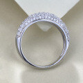 wholesale S925 Sterling Silver Full Rhinestone Fashion Ring for Women, Trendy Ins-Style Cross-Border Wholesale Piece-0-3