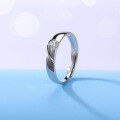 wholesale S925 Sterling Silver Valentine's Day Gift Heart-shaped Adjustable Open Ring for Women Couple Matching Jewelry-0-3