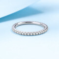 wholesale PT950 gold-plated S925 silver full-circle moissanite women's minimalist ring live streaming wholesale-0-0