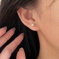 wholesale S999 Silver Pearl Earrings for Women, Small and Exquisite, Minimalist and Fresh Style, Unique and Elegant Ear Accessories-0-0