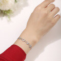 wholesale S925 silver fashion simple and elegant new LOVE letter-shaped moissanite trending bracelet for women-0-3