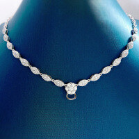 wholesale Metal: 925 Sterling Silver Zhuozhifan Jewelry Necklace, Collarbone Chain with Pendant, Adjustable Length, Cross-Border European and American Style-N030 Universal chain without pendant 925 silver