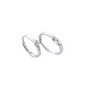 wholesale S925 Sterling Silver Love Knot Couple Rings, Small Batch Design, Versatile and Unique for Boyfriend/Girlfriend Proposal Matching Bands-0-4
