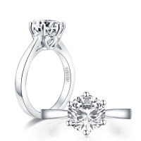 wholesale S925 Sterling Silver Cocktail CZ Ring Light Luxury Engagement Wedding Ring for Women-[Clearance Free Shipping] P Style US Size 6