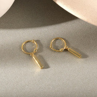 wholesale 925 Sterling Silver Minimalist Star Moon Heart Ear Cuffs, Premium Cross-border Earrings-E357E-Gold 925 Silver