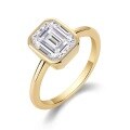 wholesale 925 Silver Golden Minimalist Ring, Ins Style, Women's Small and Niche, High-End Luxury, Cross-Border Bestseller Moissanite Ring-0-5