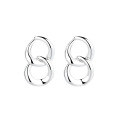 wholesale S925 sterling silver irregular chain-shaped minimalist fashionable and elegant earrings for women-0-4