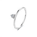 S925 Silver Two-Way Wear Single Moissanite Ring, Fashionable and Minimalist-0-3