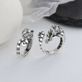 wholesale S925 Sterling Silver Chaocheng Zodiac Tiger Design Open Adjustable Ring Unique Natural Unisex Index Finger Ring-0-0