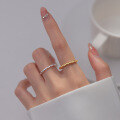 wholesale S925 Silver Nalan Korean Style Twist Open Ring Simple and Elegant Personality Jewelry for Women R00487-0-2
