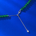 wholesale Silver High Jewelry Icy Imperial Green Chrysoprase Bead Strand 60mm Versatile Full Strand Necklace 40+8-0-3