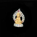 wholesale Metal: 925 Silver Gold Plated with High Carbon Diamond Samantabhadra Bodhisattva, Dragon and Snake Zodiac Guardian Buddha, Flame Baby Buddha Pendant-0-2