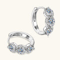 wholesale S925 Sterling Silver Vintage-Designed Moissanite Earrings for Women, Fashionable and Chic Ear Hoop, Trendy Ear Accessories Wholesale-0-1
