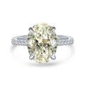 wholesale 925 Sterling Silver Full Setting 4ct White G Color High Carbon Diamond Ring 9*13-0-6