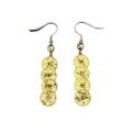 wholesale S925 silver gold-plated new live streaming style crushed ice CNC process ancient coin earrings, new Chinese style-0-4
