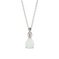 wholesale 925 Sterling Silver Waterdrop Opal Pendant Necklace for Women, European and American Style, Temu Small and Exquisite High-End Opal Choker Collarbone Chain-0-4