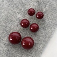 wholesale S925 sterling silver exquisite sweet niche-designed fashionable and elegant minimalist red bean earrings M04979-S925 silver pair 6mm>925 silver gold