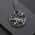 wholesale 925 Silver Designer High-End Gemstone Pendant with Animal Tiger Element and Natural Garnet Necklace-0-3