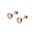 wholesale S925 Sterling Silver Round Bead Threaded Ear Studs Ins Style Minimalist Design Ear Piercing Jewelry M04345-0-4