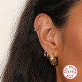wholesale S925 Sterling Silver Round Micro-Set Zirconia Trendy Ear Clips, Classic。-0-1