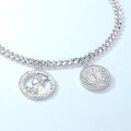 wholesale Copper-plated bright silver French retro relief portrait side chain bracelet for women, fashionable and unique accessories wholesale-0-3