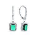 wholesale S925 silver jewelry set, retro high-end earrings, luxury emerald necklace for women, popular cross-border wholesale accessories-0-9