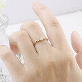 wholesale S925 gold-plated silver Japanese-style 24 autumn new small luxury opal holographic hollow lace ring-0-1