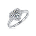 Sterling Silver Moissanite Heart Ring, Premium Luxury Micro-Pave Jewelry for Cross-Border Wholesale-0-3