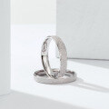 wholesale 925 Sterling Silver Matte Minimalist Couple's Rings, Solid Plain Bands, Factory Wholesale-0-2
