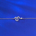 wholesale S925 Silver Exquisite Small Snake Bracelet Adjustable Chain Zircon Inlaid Light Luxury Niche Live Cross-Border Style-0-2