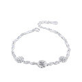 wholesale S925 Sterling Silver Vintage Rose Flower Bracelet for Women, Personalized Design Chain, Light Luxury Hand Jewelry, Cross-Border New Accessory-0-4
