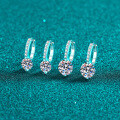 S925 Sterling Silver Moissanite Earrings, Elegant and Versatile for Daily Wear-0-1